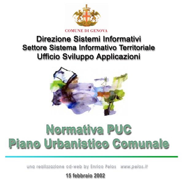 CD PUC PIANO URBANISTICO COMUNALE DESIGN E PRODUZIONE DI ENRICO PELOS per il Comune di Genova